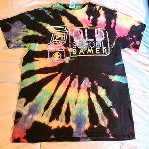 "Old School Gamer" tie dye tee